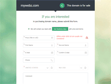 Tablet Screenshot of mywebz.com